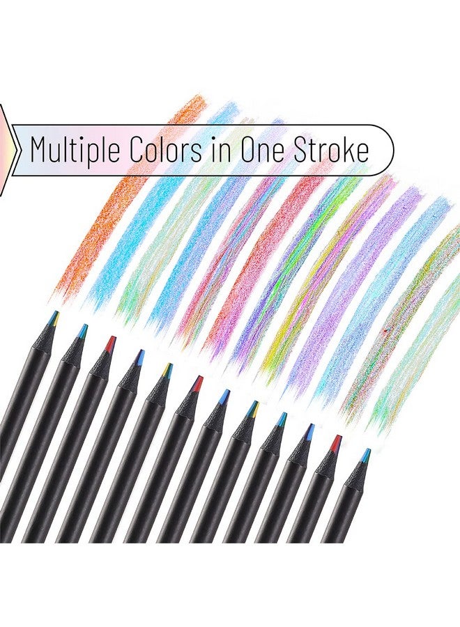 مستر. بين أقلام رصاص قوس قزح، عبوة من 12 قلمًا، 7 ألوان في قلم رصاص قوس قزح ملون مع مبراة، أقلام رصاص ممتعة للأطفال، أقلام رصاص قوس قزح للأطفال، أقلام ملونة للأطفال، أقلام ملونة للأطفال - Image 4