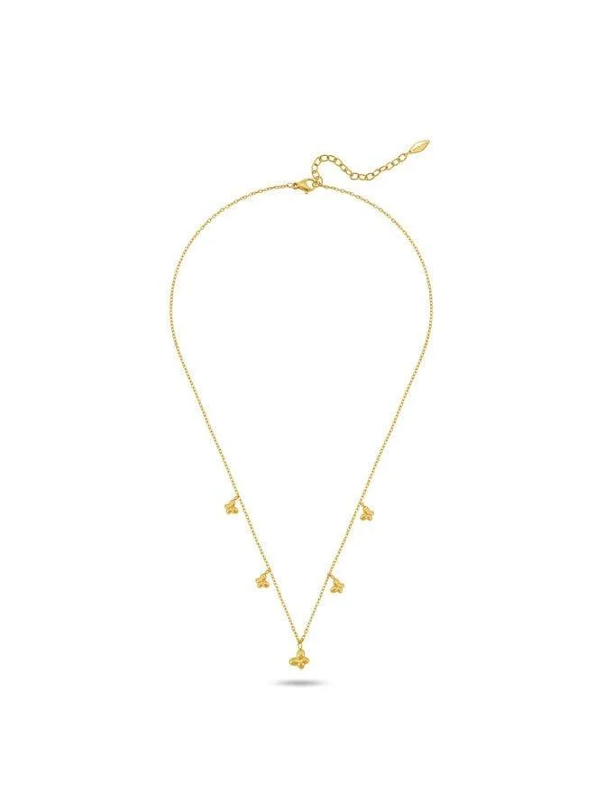 Police  Tressa Yellow Gold Plated Stainless Steel Pendant Necklace for Women for Women | Best Price UAE