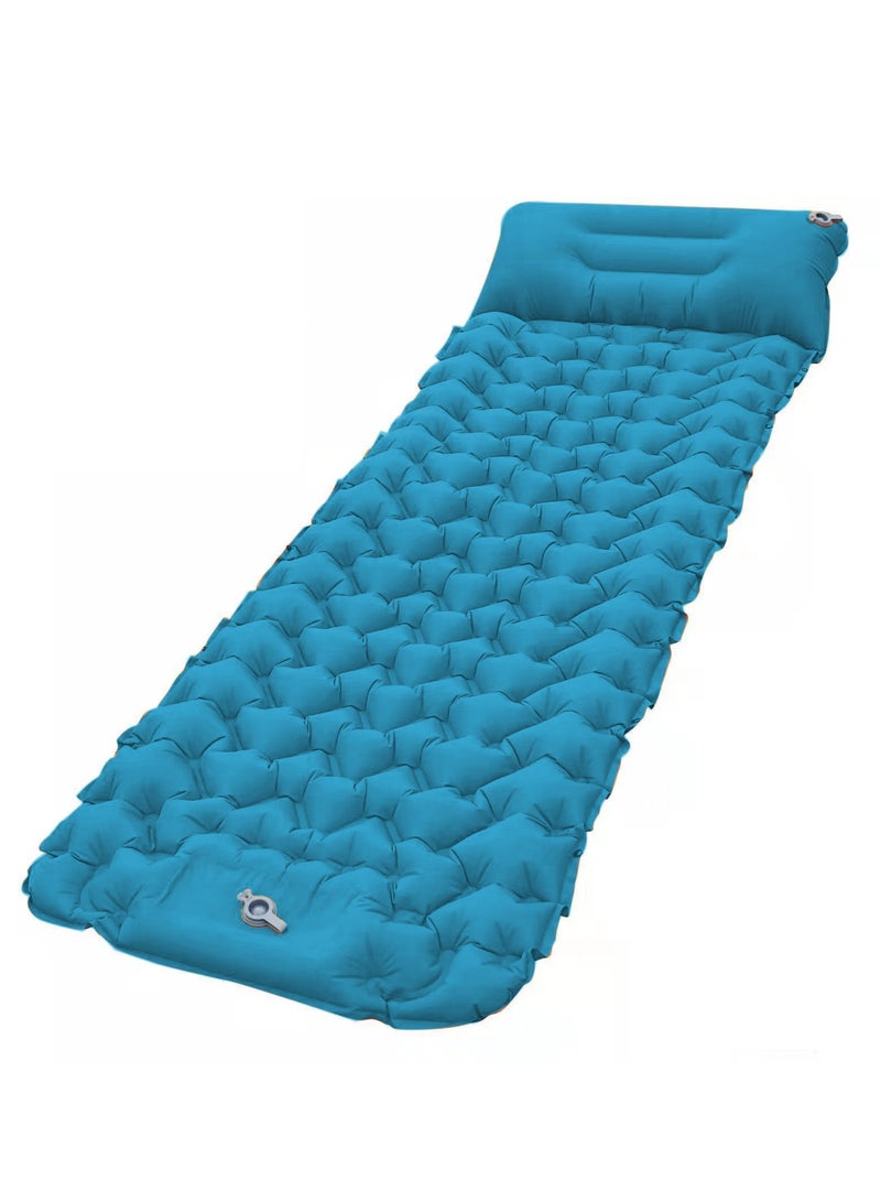 وسادة نوم للتخييم مع مضخة قدم مدمجة، مرتبة تخييم متينة مقاومة للماء، وسادة تخييم قابلة للنفخ، وسادة نوم مدمجة محمولة للتخييم، والسفر، والمشي لمسافات طويلة، وحقائب الظهر - Image 1