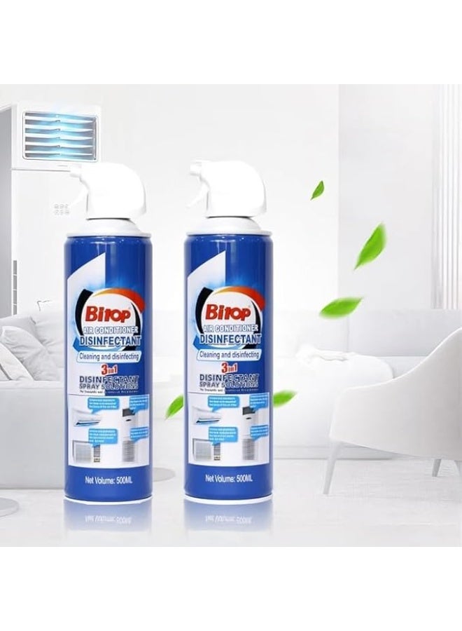 BITOP Air Conditioner Disinfectant Foam Spray 500ml - Pack of 2, AC Cleaning & Disinfecting, Sterilizing Deodorant for Household Use - Image 1