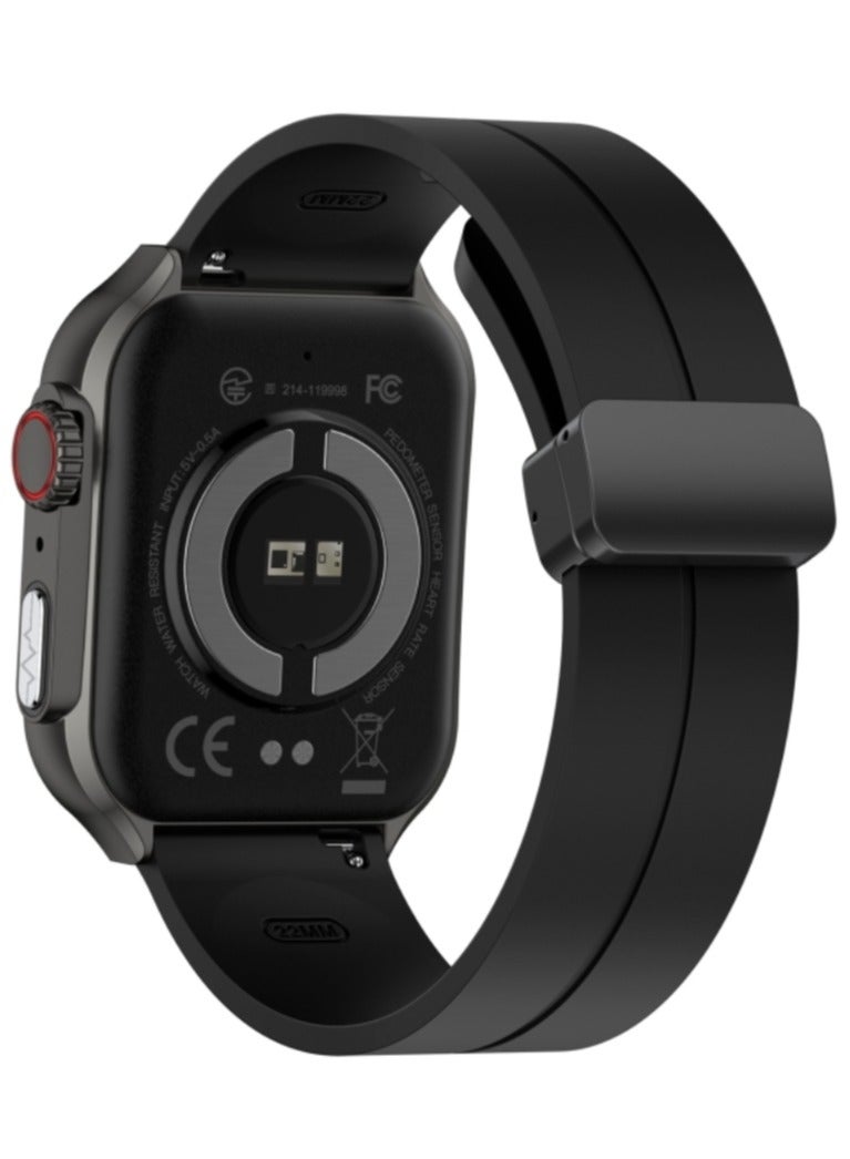 AROAQ NX15 Smart Watch, 1.96 inch, BT Call / Heart Rate / Blood Pressure / Blood Oxygen(Black) - Image 3