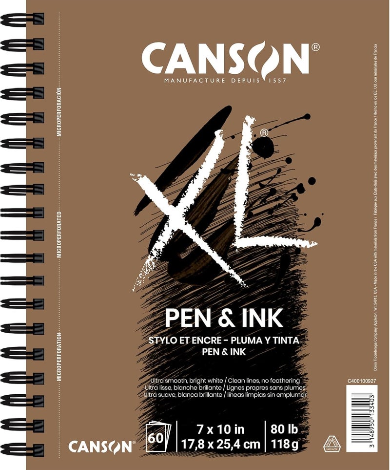 Canson XL Series Pen  Ink white 7x10 - Image 1