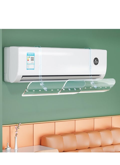 Air Conditioner Deflector, Clear Air Conditioning Wind Shield, Split AC Air Conditioning Baffles for  Preventing Air Blowing From AC Directly, 56-102cm Adjustable Retractable AC Windshield For Home Office (Clear / MKS-248)