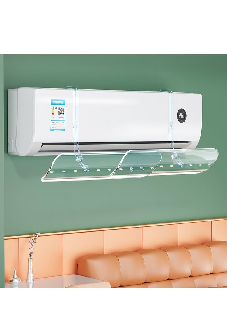 Generic Air Conditioner Deflector, Clear Air Conditioning Wind Shield, Split AC Air Conditioning Baffles for  Preventing Air Blowing From AC Directly, 56-102cm Adjustable Retractable AC Windshield For Home Office (Clear / MKS-248)  - Image 1