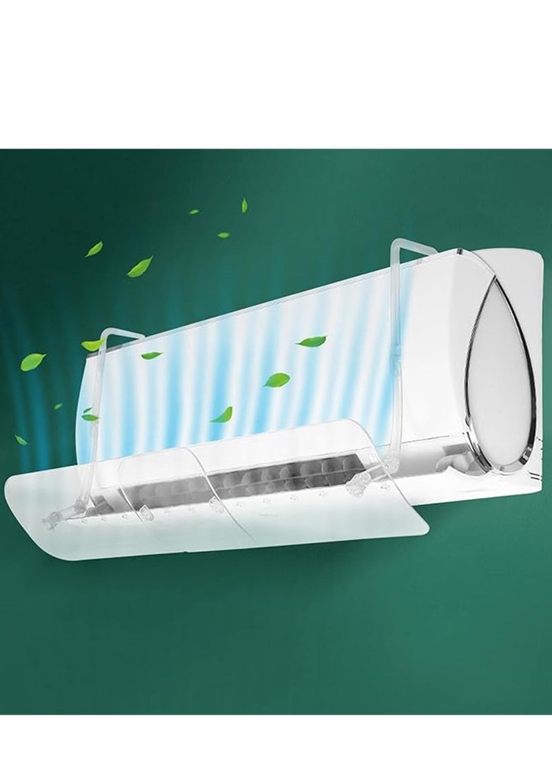 Generic Air Conditioner Deflector, Clear Air Conditioning Wind Shield, Split AC Air Conditioning Baffles for  Preventing Air Blowing From AC Directly, 56-102cm Adjustable Retractable AC Windshield For Home Office (Clear / MKS-248)  - Image 4
