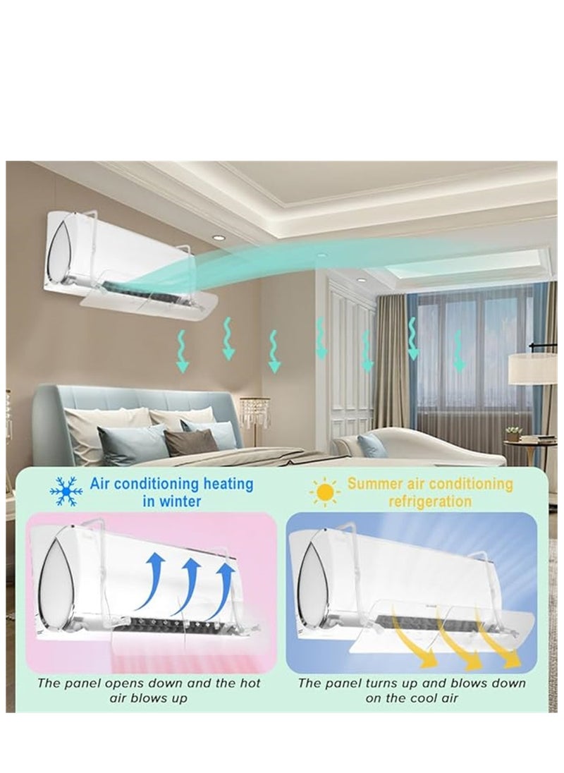 Generic Air Conditioner Deflector, Clear Air Conditioning Wind Shield, Split AC Air Conditioning Baffles for  Preventing Air Blowing From AC Directly, 56-102cm Adjustable Retractable AC Windshield For Home Office (Clear / MKS-248)  - Image 5
