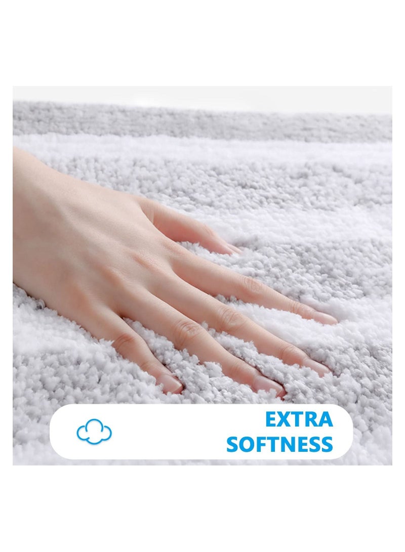 GGEROU Bathroom Anti-slip Rug Mat, Extra Soft and Thick Absorbent Non-slip Machine Washable Bathroom Rug 50×80cm - Image 5