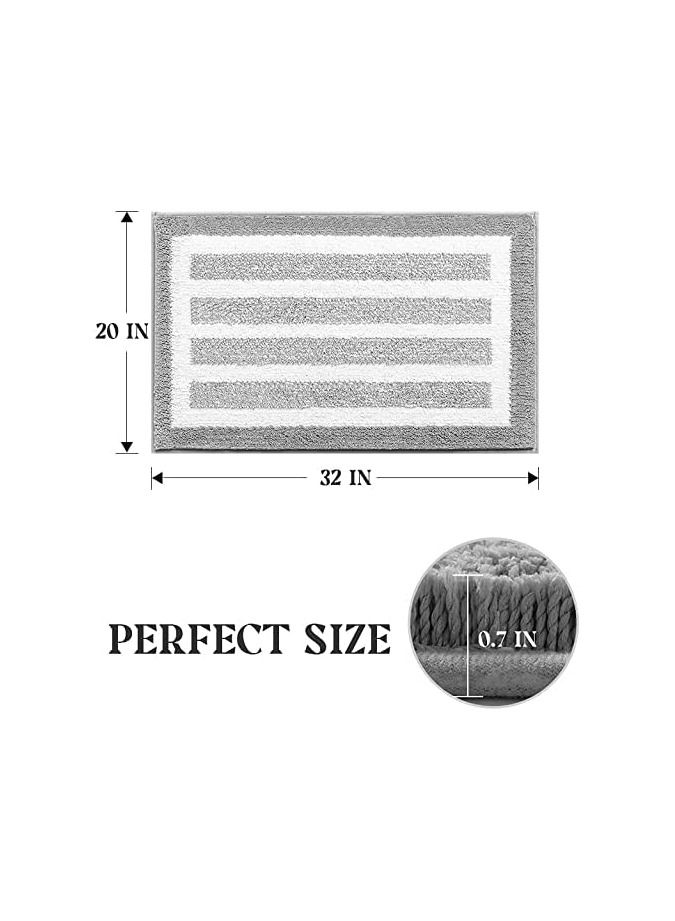 GGEROU Bathroom Anti-slip Rug Mat, Extra Soft and Thick Absorbent Non-slip Machine Washable Bathroom Rug 50×80cm - Image 4