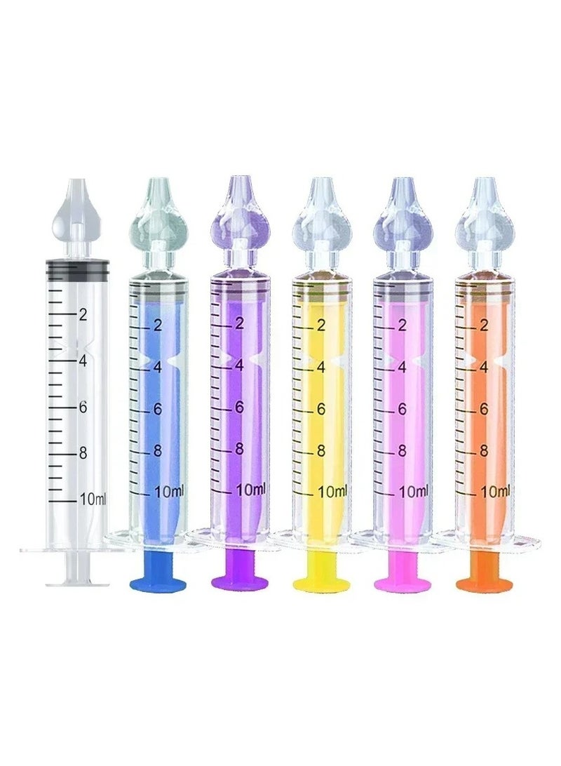 ارواق منظف أنف للأطفال من السيليكون الناعم مع حقنة شفط قابلة لإعادة الاستخدام لغسل الأنف وتخفيف التهاب الجيوب للأطفال والرضع - Image 1