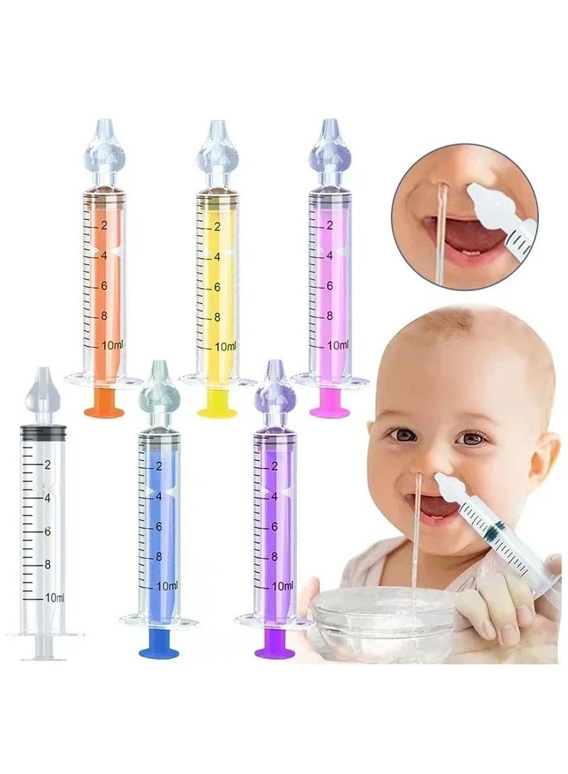 ارواق منظف أنف للأطفال من السيليكون الناعم مع حقنة شفط قابلة لإعادة الاستخدام لغسل الأنف وتخفيف التهاب الجيوب للأطفال والرضع - Image 2