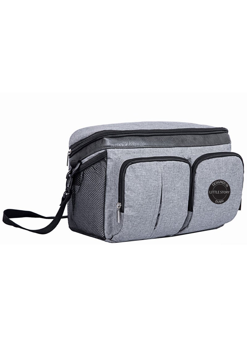 Little Story Stroller Organizer Travel Bag - Grey - Image 3