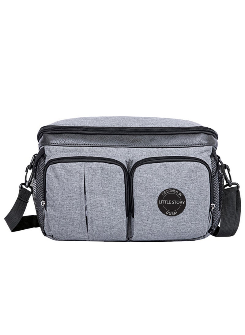 Little Story Stroller Organizer Travel Bag - Grey - Image 1