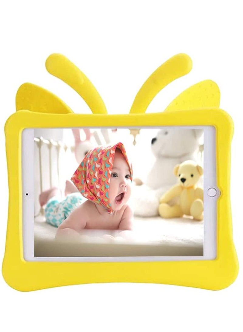 iPad 6th Generation Case for Kids, iPad 9.7 Case, Light Weight Shockproof EVA Foam Protective Tablet Stand Cover Holder for Apple iPad Air/ Air 2 iPad 9.7 2017/ 2018 - Cute Butterfly, Yellow - Image 5