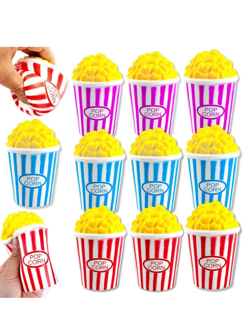 MAGIC VAULT 12pcs Popcorn Squishy Toy – Jumbo Slow Rising Scented Stress Relief Toy for Kids & Adults, Fun Squeeze Toy for Anxiety, Birthday Gift for Boys & Girls, Kawaii Sensory Fidget Toy - Image 1