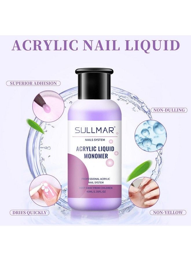 SULLMAR - Acrylic Monomer Liquid Monomer Acrylic Nail Liquid Acrylic Liquid Liquid Monomer For Acrylic Nails Nail Monomer Liquid Odorless Monomer (40Ml/1.35Fl.Oz) - Image 1