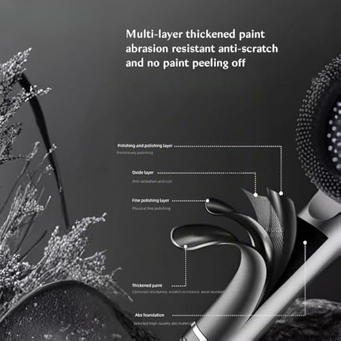 رأس دش سترايلين عالي الضغط مع فلتر 4 أوضاع رذاذ مع مفتاح تشغيل/إيقاف وسادة تدليك سيليكون كروم - Image 2
