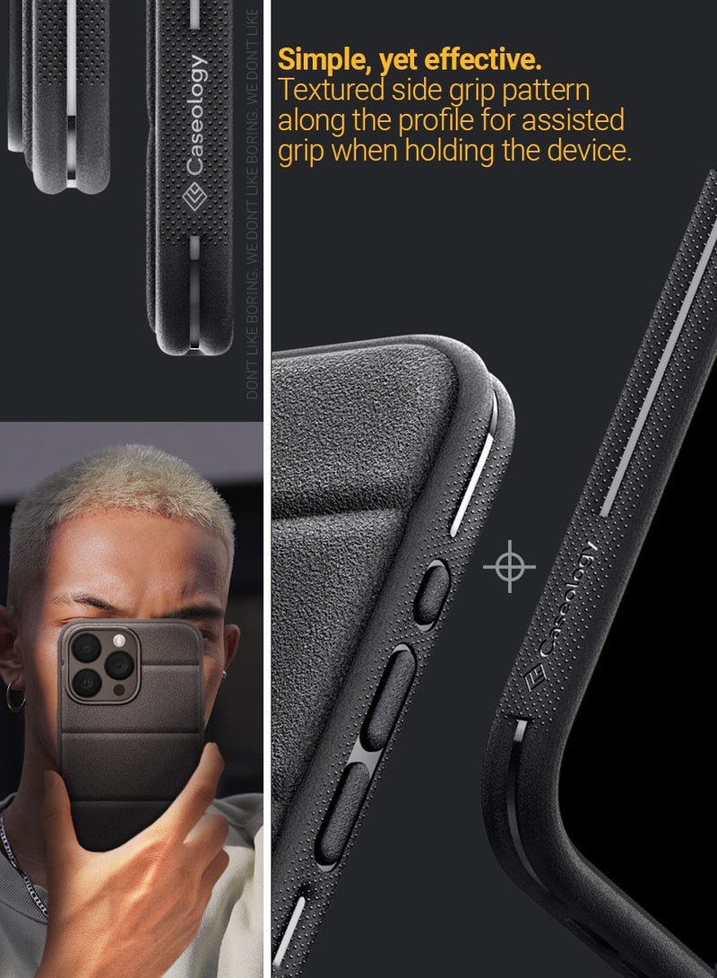 Caseology غطاء حماية Athlex لجهاز iPhone 15 Pro Max بدرجة عسكرية مع قبضة مدمجة - أسود نشط - Image 4