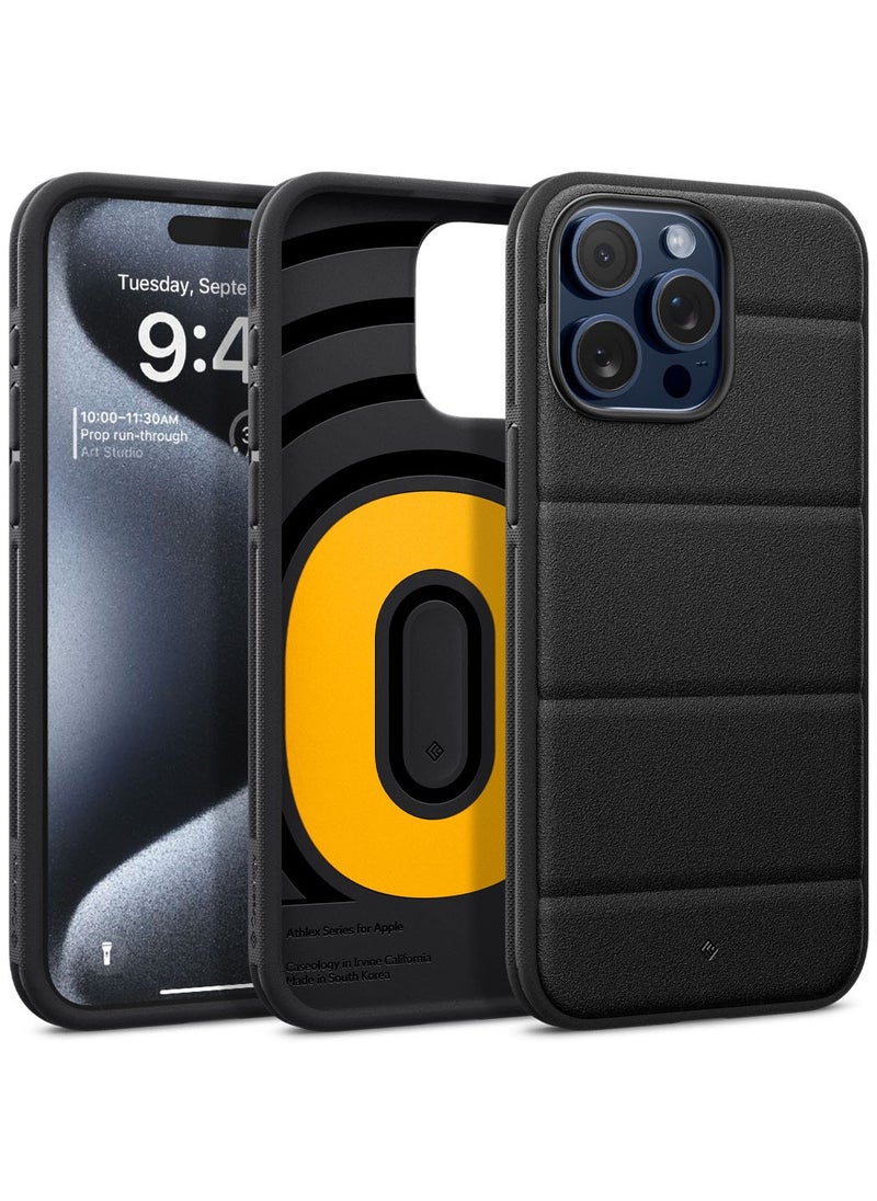 Athlex iPhone 15 Pro Max Case Cover Military Grade with Integrated Grip - Active Black - pzsku/ZEF13A5B17B25C77E1A25Z/45/_/1722418736/afb760d6-227b-4d42-a6e7-cd9e350845e5