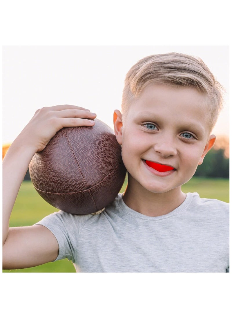 Generic - Silicone Mouth Guard Teeth Protection with Box for Various Sports, Red - Image 1