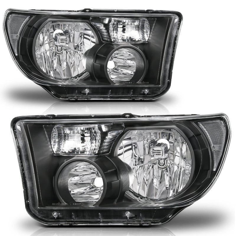 MAUTO Headlights Assembly Compatible with 20072017 Toyota Tundra Sequoia Driver and Passenger Side Black Housing Clear Lens TO2502171 TO2503171