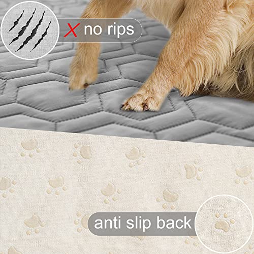 Tcksstex Waterproof and Non-Slip Dog Bed Cover and Pet Blanket Sofa Pet Bed Mat ，car Incontinence Mattress Protectors Furniture Couch Cover for Most Cats Dogs, Pets（40x50-Light Grey） - Image 3