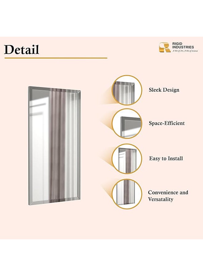 RIGID Mia Over Door Mirror 4 mm Mirror Multiple Bracket Provided For Hanging 1000x500x18mm - Image 3