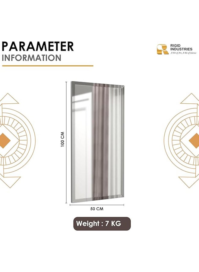 RIGID Mia Over Door Mirror 4 mm Mirror Multiple Bracket Provided For Hanging 1000x500x18mm - Image 4
