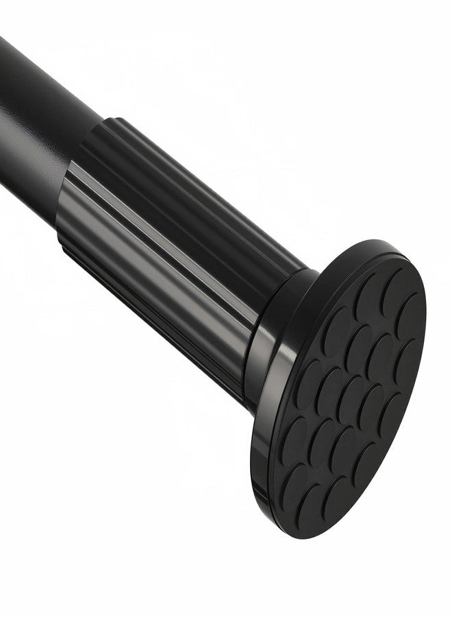 ZOCONE Tension Curtain Rod 51-168 In (4.25-14 Ft), Extra Long Tension Curtain Rod for Patio, Outdoor Curtain Rod No Drilling, Adjustable Spring Shower Rod for Bathroom Window Easy to Install No Rust, Black - Image 1