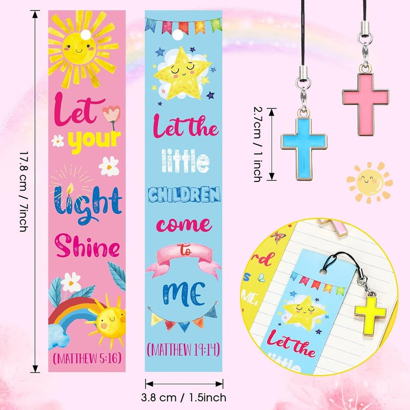 klarako 18 Pieces Christian Bookmarks Bible Verses Religious Gift Scripture Inspirational Quotes Bookmarks Page Markers Supplies Sunday School Gifts Church Supplies for Kids Teens Adult Teachers Mother Day - Image 2