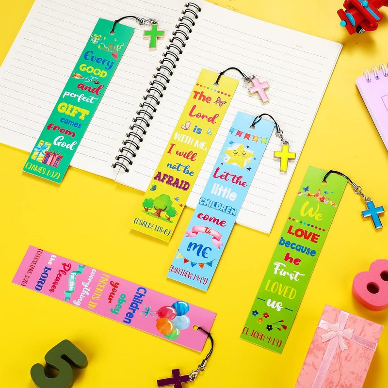klarako 18 Pieces Christian Bookmarks Bible Verses Religious Gift Scripture Inspirational Quotes Bookmarks Page Markers Supplies Sunday School Gifts Church Supplies for Kids Teens Adult Teachers Mother Day - Image 4