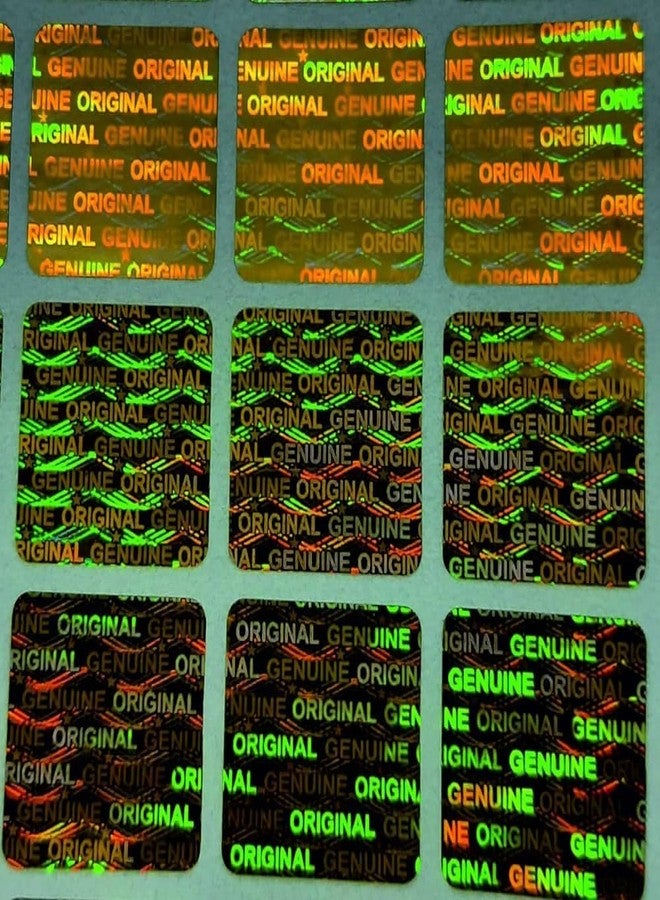 Sehgal Store Holograms Golden Stickers Square Shape Original Printed 5 Sheets (13 mm) 500 Stickers Trustworthy Proof for Quality Assurance - Image 1