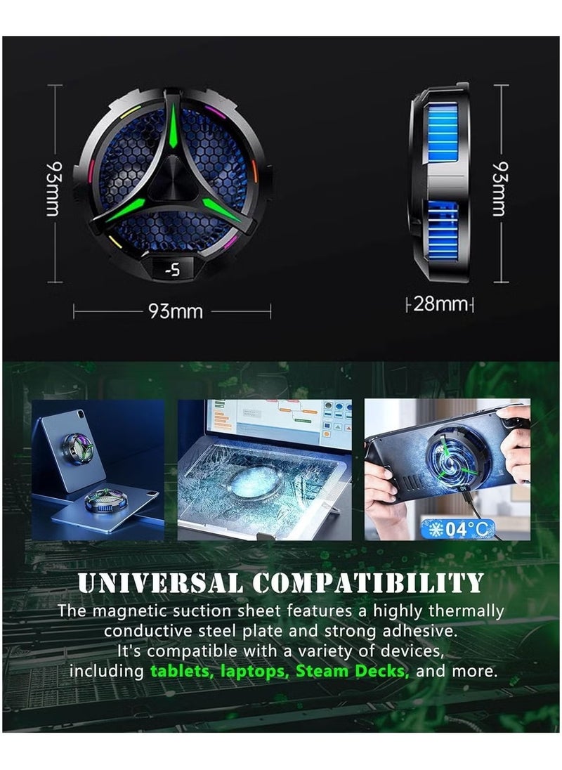 JAJEEK Magnetic iPad Cooler – High-Performance Tablet Cooling Fan with Temperature Display, Universal Radiator for iPad, Surface Pro, Tab & More – Advanced Heat Dissipation for Gaming, Streaming, and Heavy Workloads, Portable & Easy to Use  - Image 2