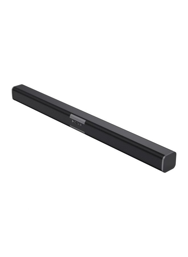 نظام مكبر صوت بشريط صوتي بقناتين، يدعم بلوتوث و USB و TF و AUX و COAX، باللون الأسود - Image 3