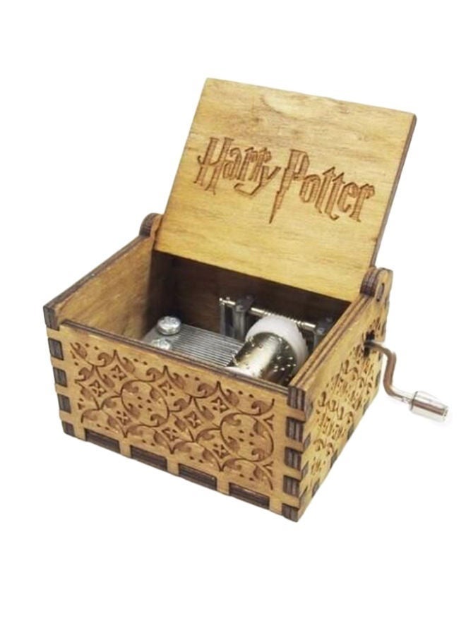 Harry Potter Wooden Music Box Hand Crank Mini Musical Box Vintage Engraved Melody Gift for Kids Girls Boys Desk Decor Home Decoration - Image 1