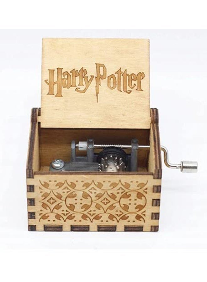 Harry Potter Wooden Music Box Hand Crank Mini Musical Box Vintage Engraved Melody Gift for Kids Girls Boys Desk Decor Home Decoration - Image 2