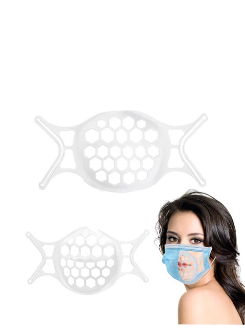 3D Face Bracket, Reusable  Washable Silicone Inner Support Frame for More Breathing Space Upgrade Mask Lipstick Keep Fabric off Mouth