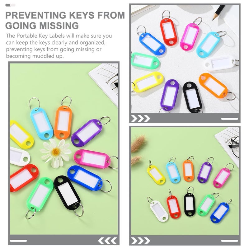 200 Pcs Multi Color Key Tags Luggage Labels with Key Rings Reusable Travel Organization - Image 4