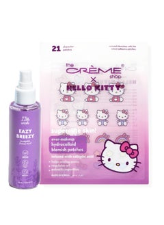 Glam Lux Beauty Bundle Made in Korea K Beauty The Creme Shop X Hello Kitty Pimple Patches Hydrocolloid Acne Patch for Zits Blemeshes  Hydrating Lavender Facial Mist Spray Acne Remedy 