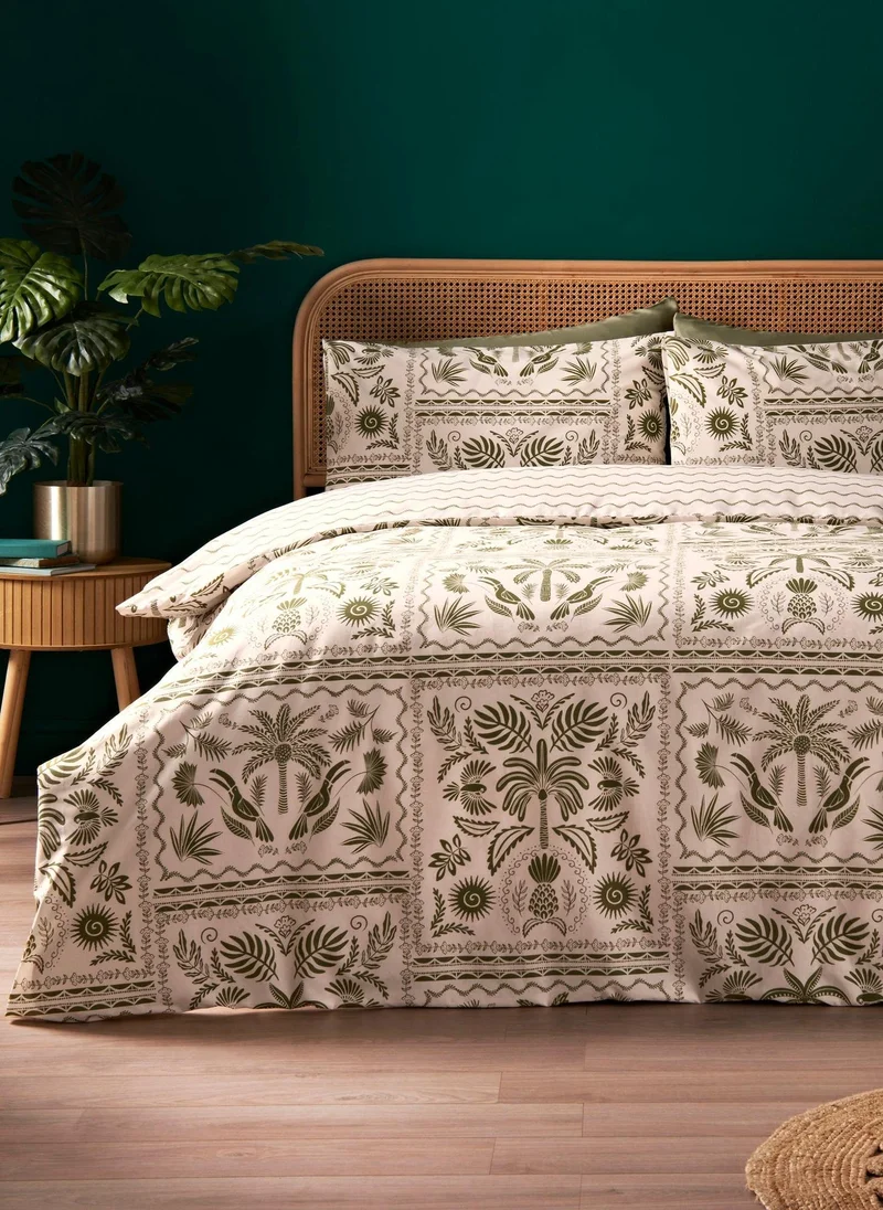 ماتلان Green Palm Tile Duvet Set