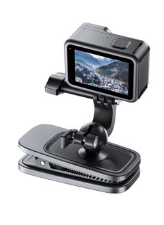 Y&D Swivel Backpack Clip Mount with Ball Head Pivot Arm, Bag Shoulder Body Strap Holder Attach for GoPro Max Hero 11 10 9 8 7 6 5, Insta360 X2 X3, DJI Action 2 3 Accessories  - Image 1