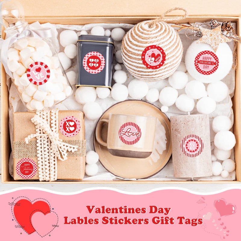 WhatSign 72Pcs Valentine's Day Stickers - Labels Stickers Gift Tags Happy Valentines Heart Stickers for Cards Envelope Seals Boxes Gift Wrap Valentine Party Favors Decoration - Image 2