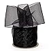 Paper Mart Black Shimmer Sheer Organza Ribbon 1 12 X 25 Yards - Image 1