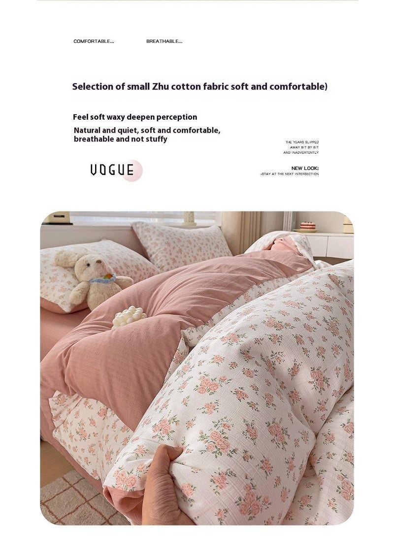 Bluejw Pure Cotton Washable Bed Sheet And Duvet Cover Bed Linen Set  - Image 3