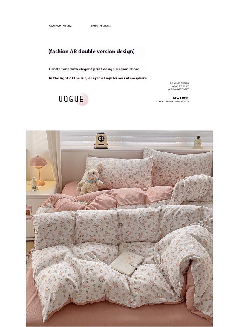 Bluejw Pure Cotton Washable Bed Sheet And Duvet Cover Bed Linen Set  - Image 4