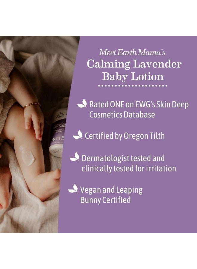 Earth Mama Earth Mama Calming Lavender Baby Lotion for Dry Skin, Calendula Cream for Newborn Skin Care, Organic Moisturizer for Children with Aloe Juice, Rooibos, & Shea Butter, Lavender Lotion, 8 Fl Oz - Image 5