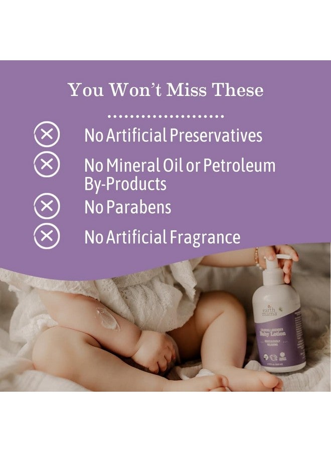 Earth Mama Earth Mama Calming Lavender Baby Lotion for Dry Skin, Calendula Cream for Newborn Skin Care, Organic Moisturizer for Children with Aloe Juice, Rooibos, & Shea Butter, Lavender Lotion, 8 Fl Oz - Image 3