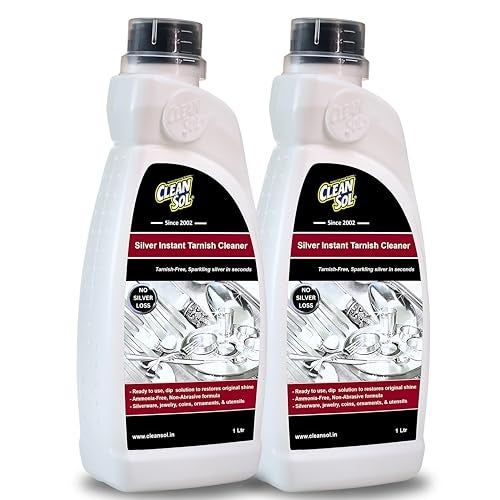 Cleansol Silver Dip Cleaner Liquid – 2 Litre | Instant Silver Cleaner & Tarnish Remover for Pooja Items, Utensils & Jewellery | Silver Shine Cleaning Liquid for Silverware & Ornaments - Image 2