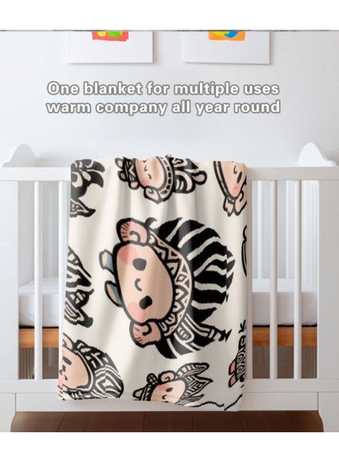 عام بطانية رقيقة من الفانيلا الكرتونية للأطفال والرضع (دافئة ومريحة، ومناسبة للنوم والألعاب) 70 سم * 100 سم - Image 1