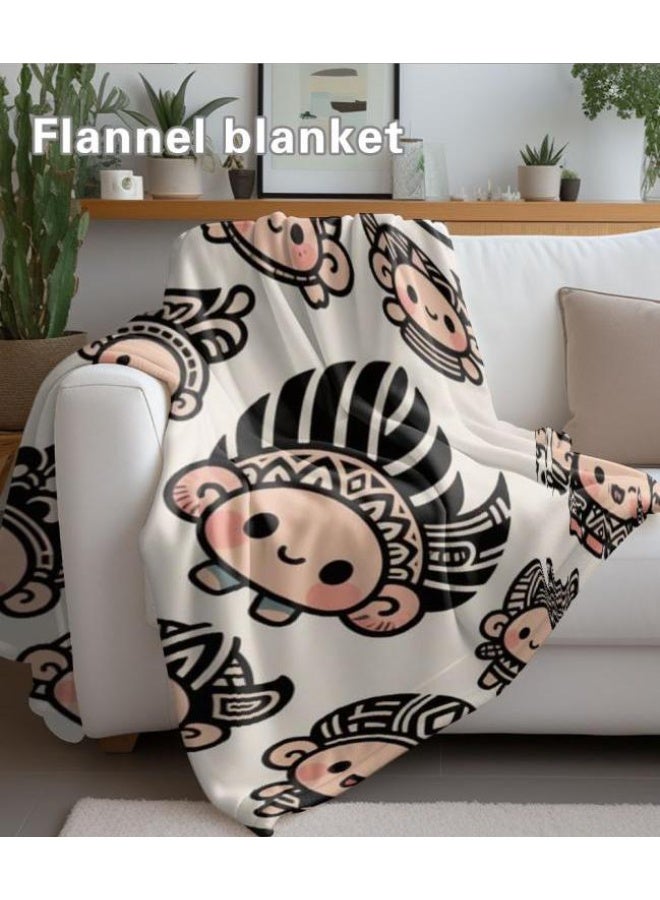 عام بطانية رقيقة من الفانيلا الكرتونية للأطفال والرضع (دافئة ومريحة، ومناسبة للنوم والألعاب) 70 سم * 100 سم - Image 5