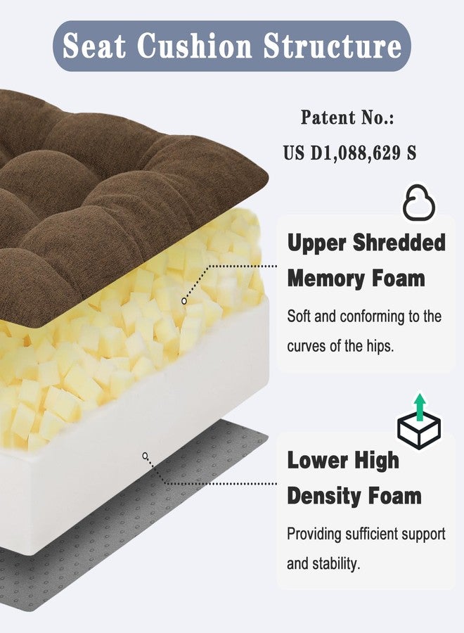 baibu Large Memory Foam Recliner Cushions for Elderly, 20x20x5 Inch Thick Dual-Layer Patent Design Non-Slip Recliner Seat Cushion for Couch for Easy to Stand Up & Reduce Hip & Lumbar Pain, Brown - Image 4